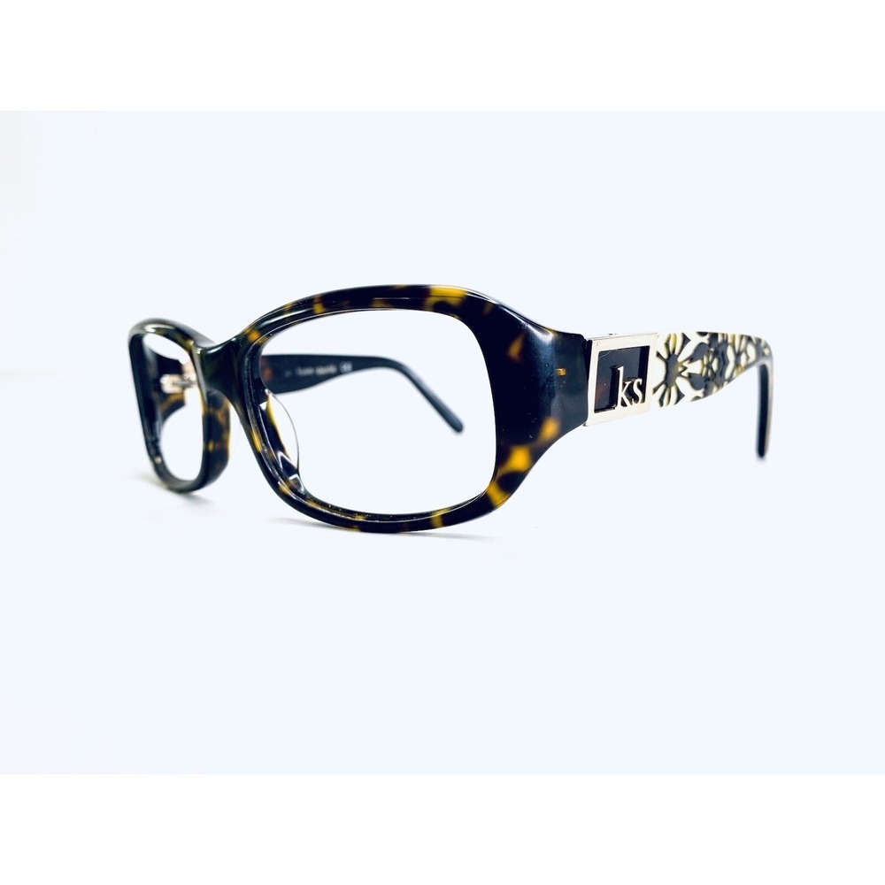 VTG Kate Spade Brown Tortoise Rectangular Eyeglasses Floral Marli/S 56 17 125 - Picture 2 of 11